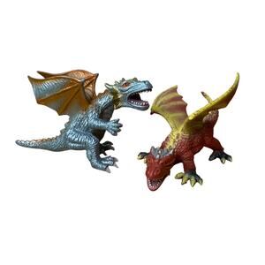 Toy Major Dragon Figures Lot of 2 Mega‎ Wings Elite DND Mythical Creature 2006